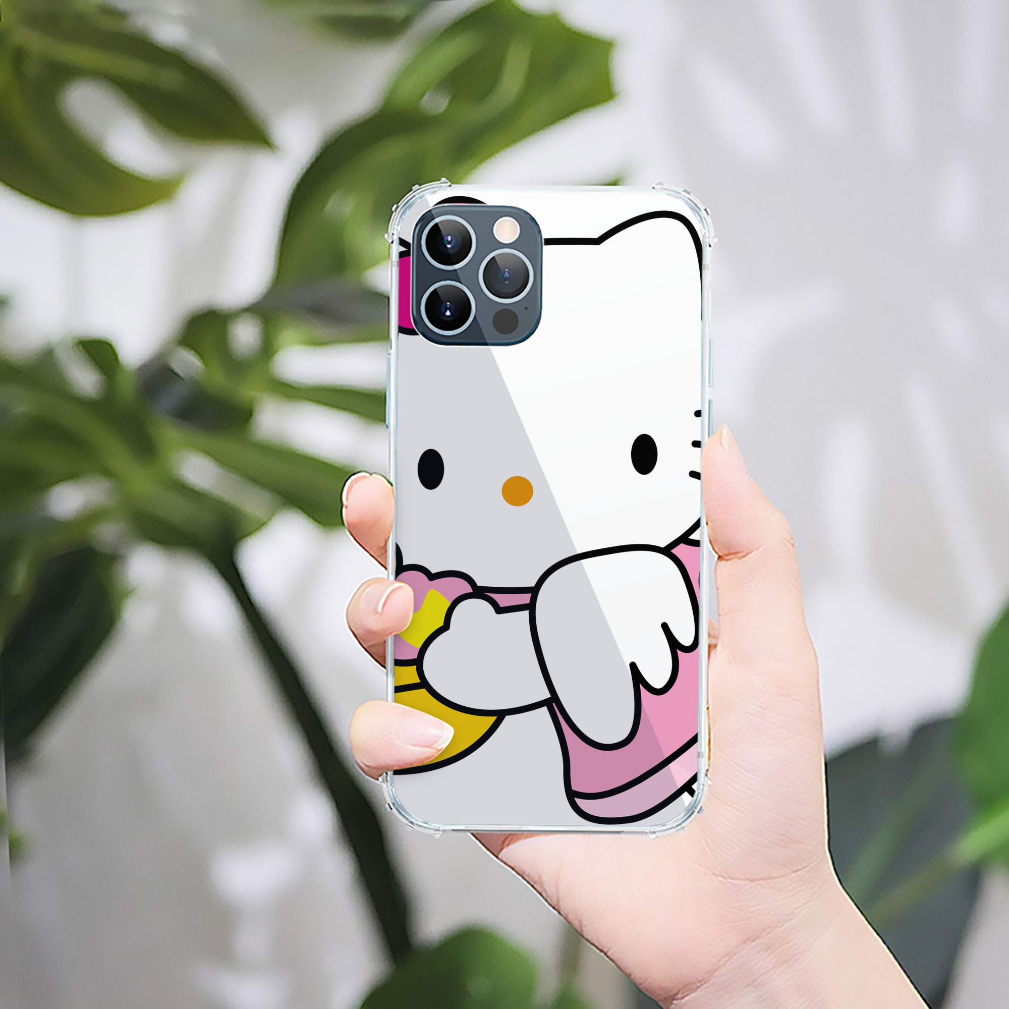 （画像用） Hello Kitty ハローキティ 【iPhone 12シリーズ対応】透明スマホケース（クリアソフトケース）